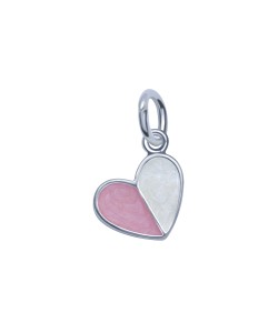 Pretty Heart Shaped Silver Charms CH-318-A